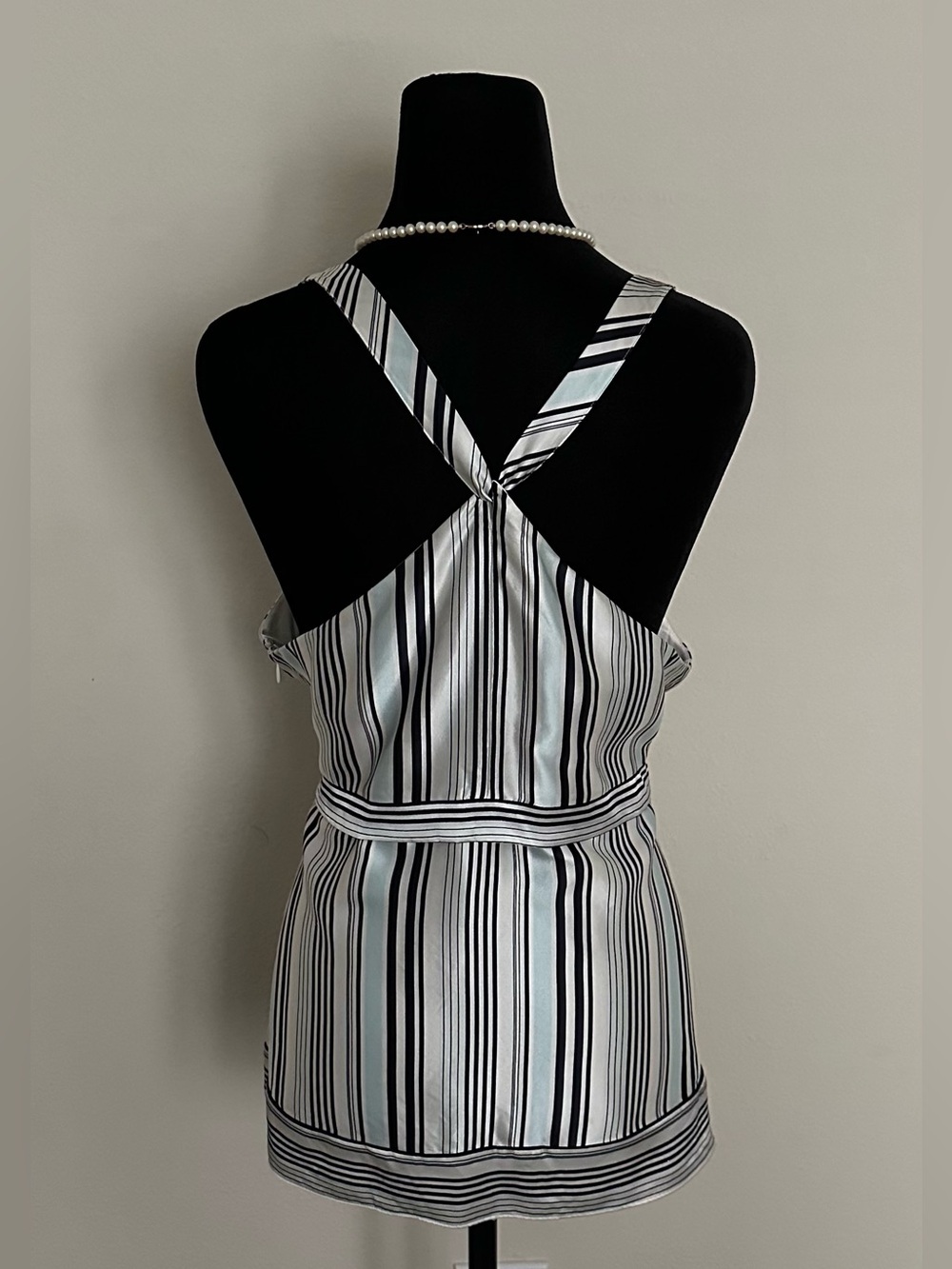 ANTONIO MELANI Silk Top Size 14 Elegant With Crisscross Straps Women’s Top - Picture 3 of 16